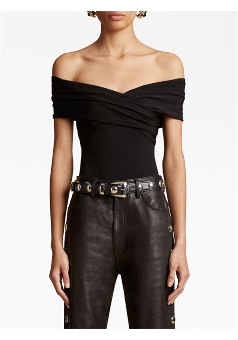 black The Rafael off-shoulder bodysuit  KHAITE | 22844003 RAFAEL200